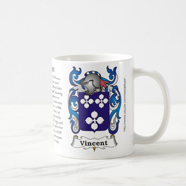 Vincent Family Coat of Arms mug (Right)