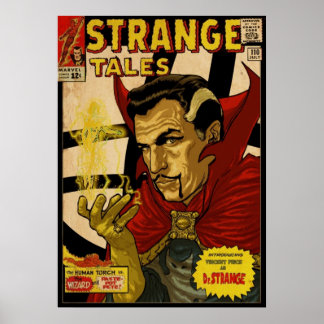 VINCENT PRICE AS DR STRANGE RETRO COMIC COVER POSTER