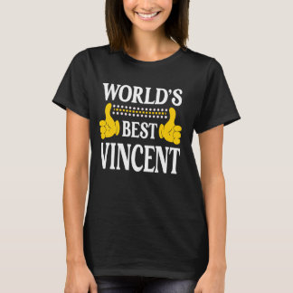 Vincent Surname Team Family Last Name World's Best T-Shirt
