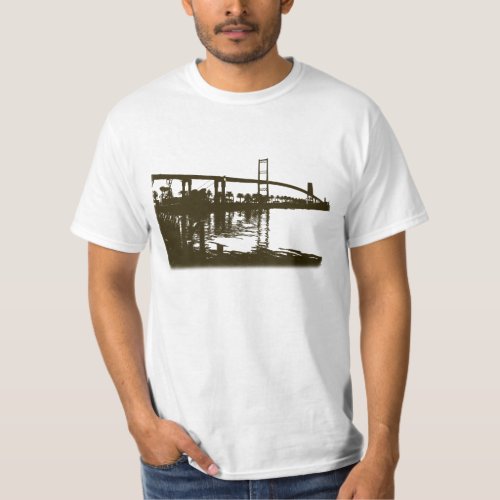 Vincent Thomas Bridge in Brown T_Shirt