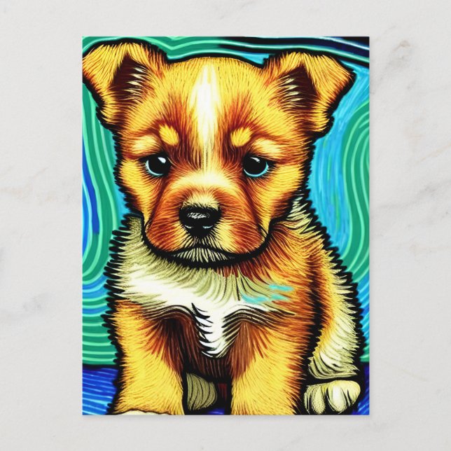 Vincent Van Dog Postcard (Front)