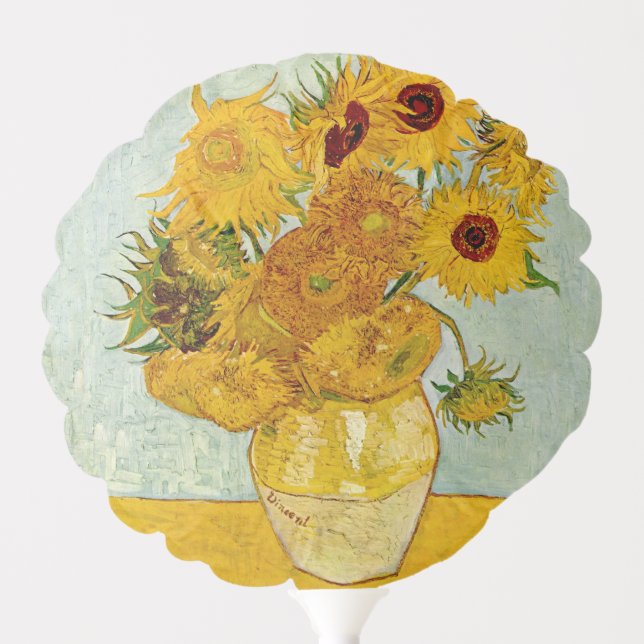 Vincent Van Gogh 12 Sunflowers Impressionist Balloon (Front)