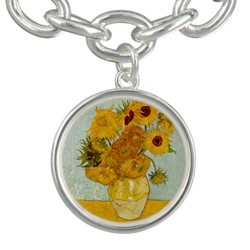 Vincent Van Gogh 12 Sunflowers Impressionist Bracelet
