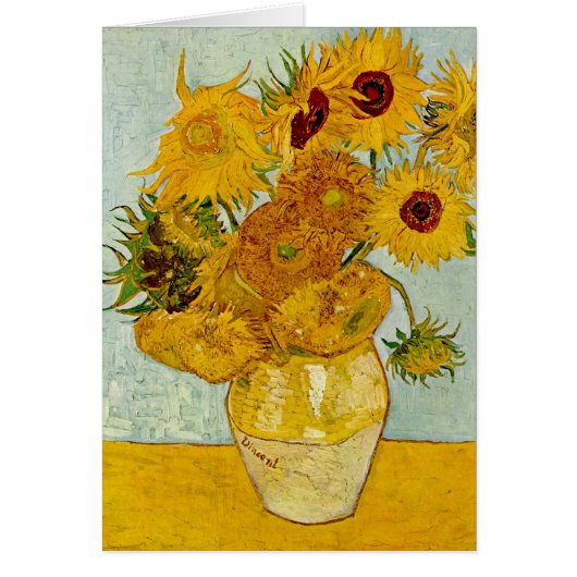 Vincent Van Gogh 12 Sunflowers Impressionist Cards (Front)