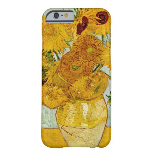 Vincent Van Gogh 12 Sunflowers Impressionist Barely There iPhone 6 Case