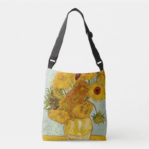 Vincent Van Gogh 12 Sunflowers Impressionist Crossbody Bag