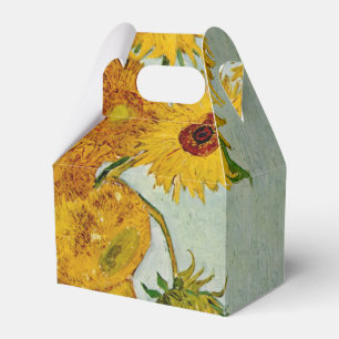 Vincent Van Gogh 12 Sunflowers Impressionist Favor Boxes