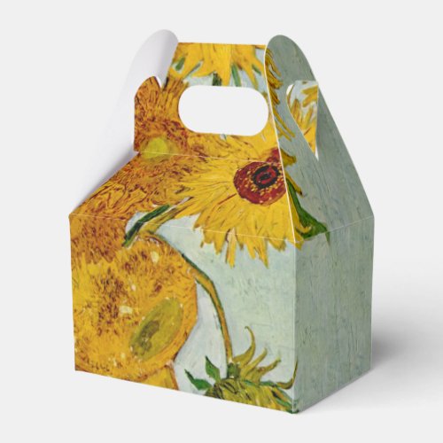 Vincent Van Gogh 12 Sunflowers Impressionist Favor Boxes