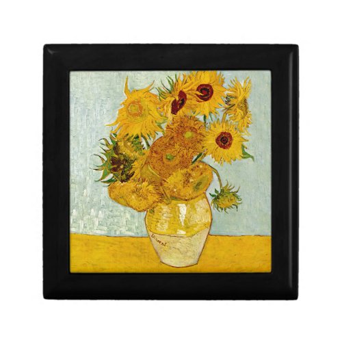 Vincent Van Gogh 12 Sunflowers Impressionist Gift Box