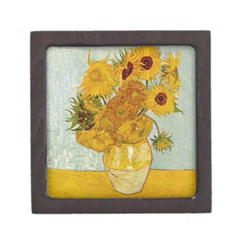 Vincent Van Gogh 12 Sunflowers Impressionist Keepsake Box