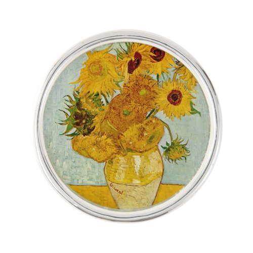 Vincent Van Gogh 12 Sunflowers Impressionist Lapel Pin