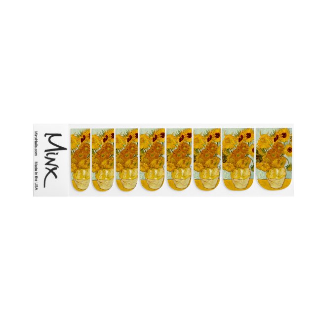 Vincent Van Gogh 12 Sunflowers Impressionist Minx Nail Wraps (Right Hand)