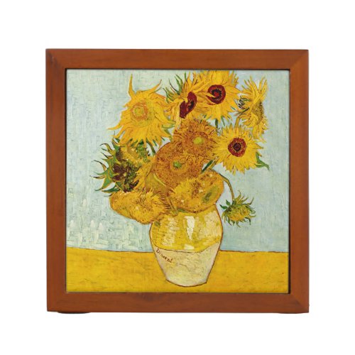 Vincent Van Gogh 12 Sunflowers Impressionist Pencil Holder