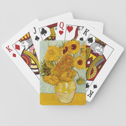Vincent Van Gogh 12 Sunflowers Impressionist Playing Cards