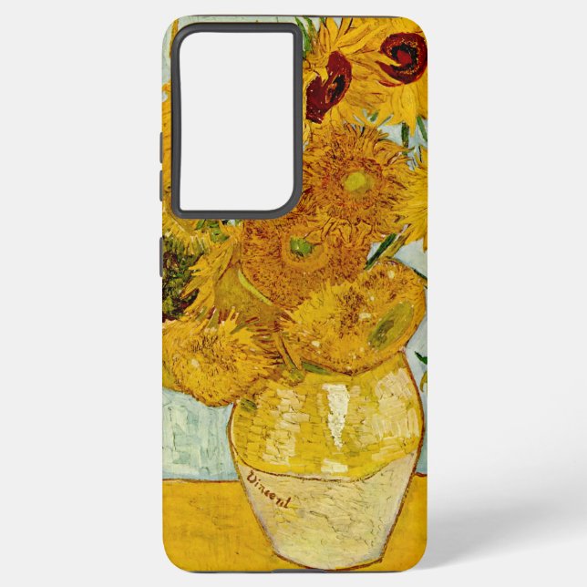 Vincent Van Gogh 12 Sunflowers Impressionist Samsung Galaxy Case (Back)