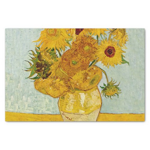 Vincent Van Gogh 12 Sunflowers Impressionist Tissue Paper