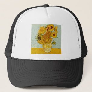 Vincent Van Gogh 12 Sunflowers Impressionist Trucker Hat