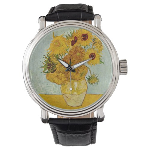 Vincent Van Gogh 12 Sunflowers Impressionist Watch