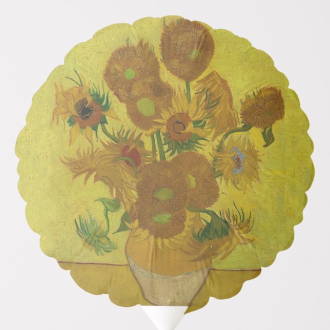 Vincent Van Gogh 15 Sunflowers Painting Balloon (Front)