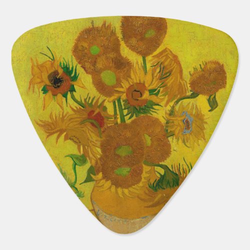 Vincent Van Gogh 15 Sunflowers Painting Guitar Pick