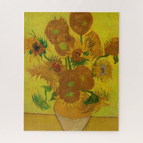 Vincent Van Gogh 15 Sunflowers Painting Jigsaw Puzzle