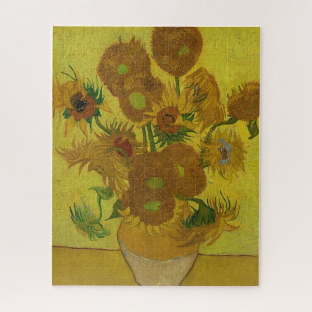 Vincent Van Gogh 15 Sunflowers Painting Jigsaw Puzzle (Vertical)