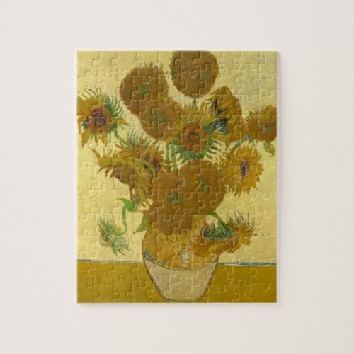 Vincent Van Gogh 15 Sunflowers Painting Jigsaw Puzzle