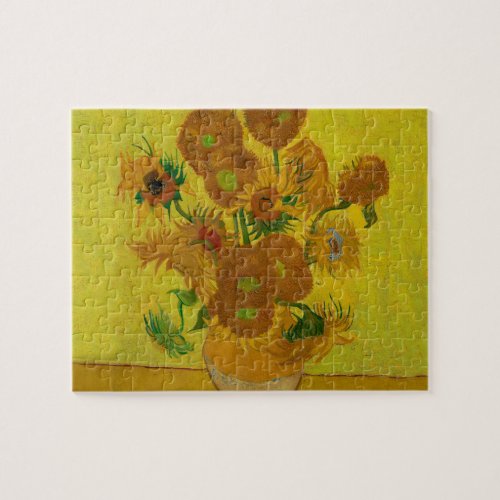 Vincent Van Gogh 15 Sunflowers Painting Jigsaw Puzzle