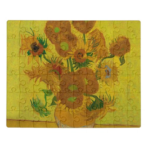 Vincent Van Gogh 15 Sunflowers Painting Jigsaw Puzzle