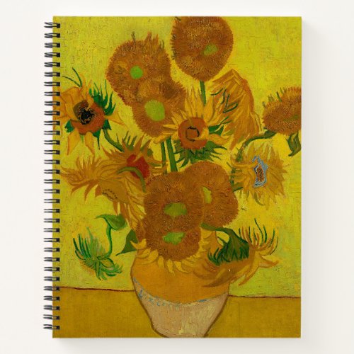 Vincent Van Gogh 15 Sunflowers Painting Notebook