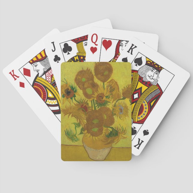 Vincent Van Gogh 15 Sunflowers Painting Poker Cards (Back)