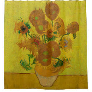 Vincent Van Gogh 15 Sunflowers Painting Shower Curtain