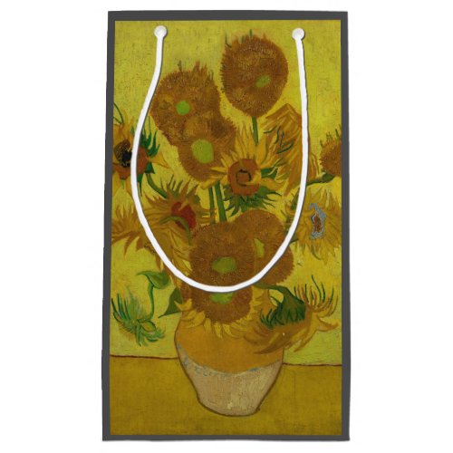 Vincent Van Gogh 15 Sunflowers Painting Small Gift Bag