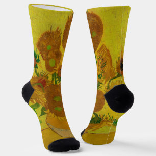 Vincent Van Gogh 15 Sunflowers Painting Socks