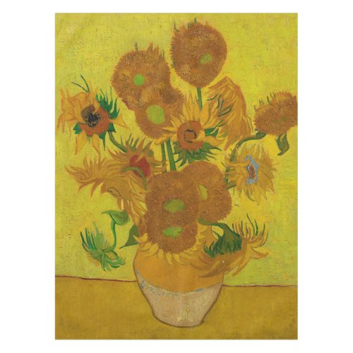 Vincent Van Gogh 15 Sunflowers Painting Tablecloth