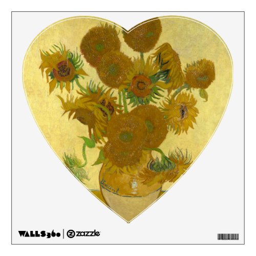 Vincent Van Gogh 15 Sunflowers Painting Wall Decal