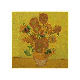 Vincent Van Gogh 15 Sunflowers Painting Wood Wall Art