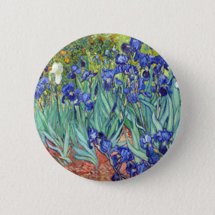 Vincent van Gogh 1889 Irises Pinback Button