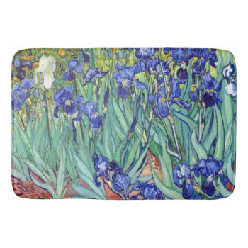 Vincent Van Gogh 1898 Irises Bath Mat by EndlessVintage at Zazzle