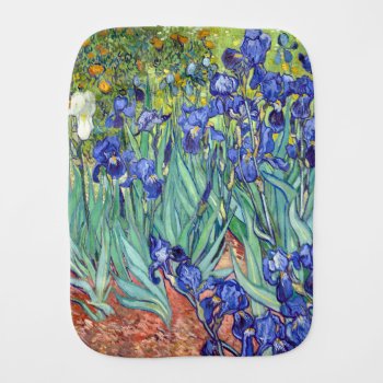 Vincent Van Gogh 1898 Irises Burp Cloth by EndlessVintage at Zazzle