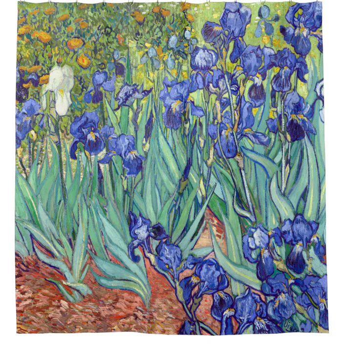 Vincent Van Gogh 1898 Irises Shower, Van Gogh Irises Shower Curtain