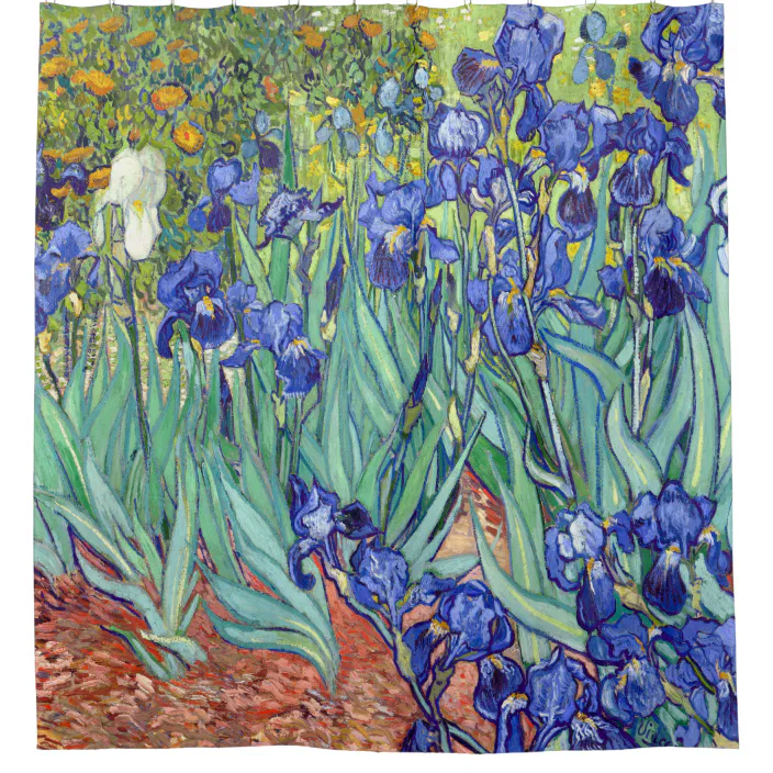 Vincent Van Gogh 1898 Irises Shower Curtain Zazzle Com Vincent Van Gogh 1898 Irises Shower, Van Gogh Irises Shower Curtain
