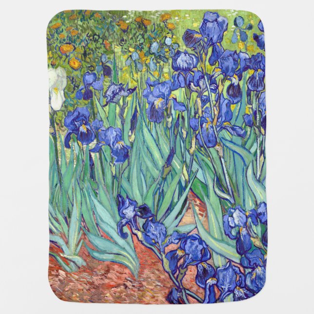 Vincent Van Gogh 1898 Irises Stroller Blanket (Front)