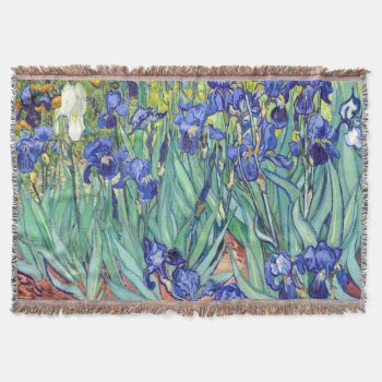 Vincent Van Gogh 1898 Irises Throw Blanket by EndlessVintage at Zazzle