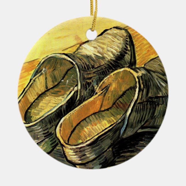 Vincent van Gogh - A Pair of Leather Clogs Ceramic Ornament (Front)
