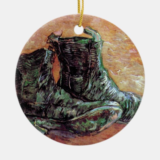 Vincent Van Gogh - A Pair Of Shoes Ceramic Ornament (Front)