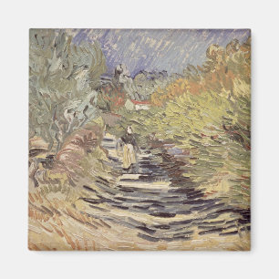 Vincent van Gogh A Road in St. Remy Magnet