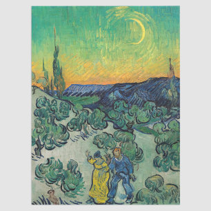 Vincent van Gogh - A Walk at Twilight Tissue Paper