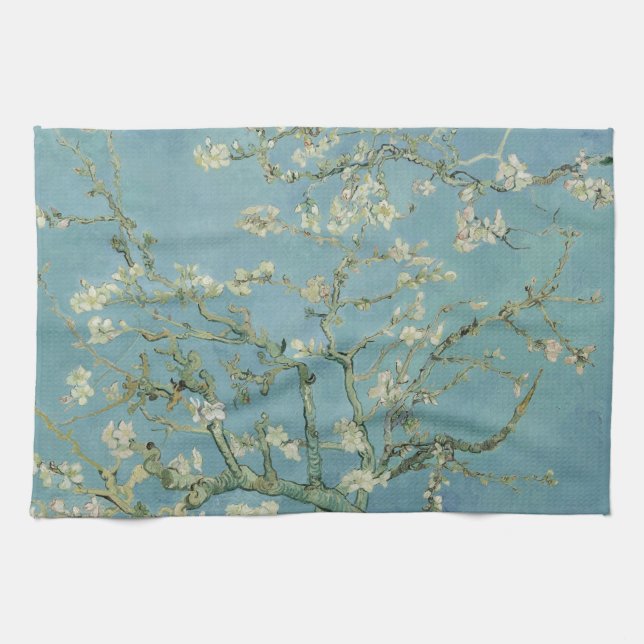 VINCENT VAN GOGH - almond blossom 1980 Kitchen Towel (Horizontal)