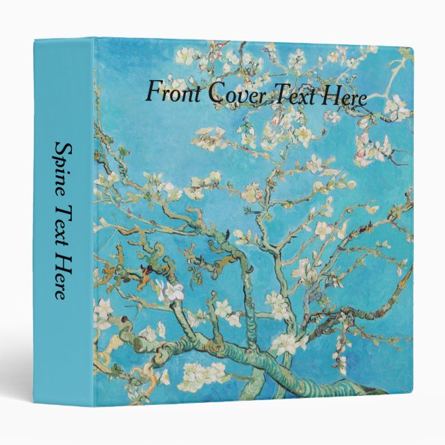 Vincent van Gogh - Almond Blossom 3 Ring Binder (Front/Spine)